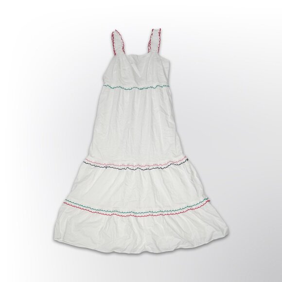 LOFT Beach White Poplin Maxi Sundress - Size Medium - Picture 1 of 5